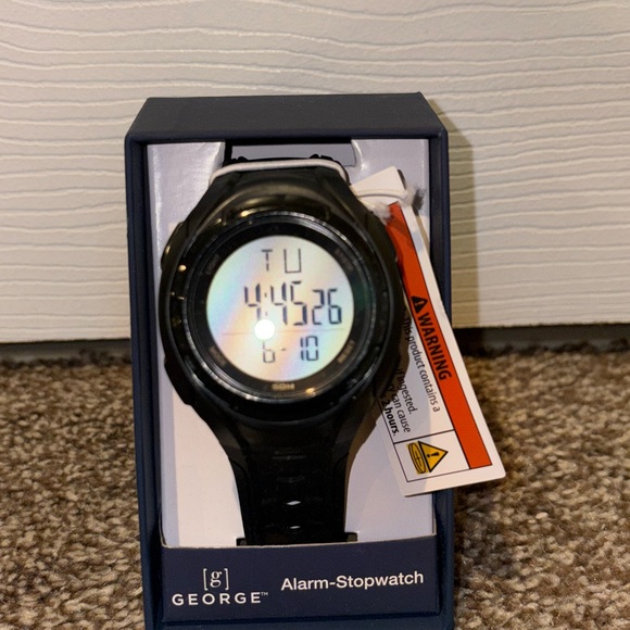 George | Wearables | George Black Smartwatch With Digital Display ...